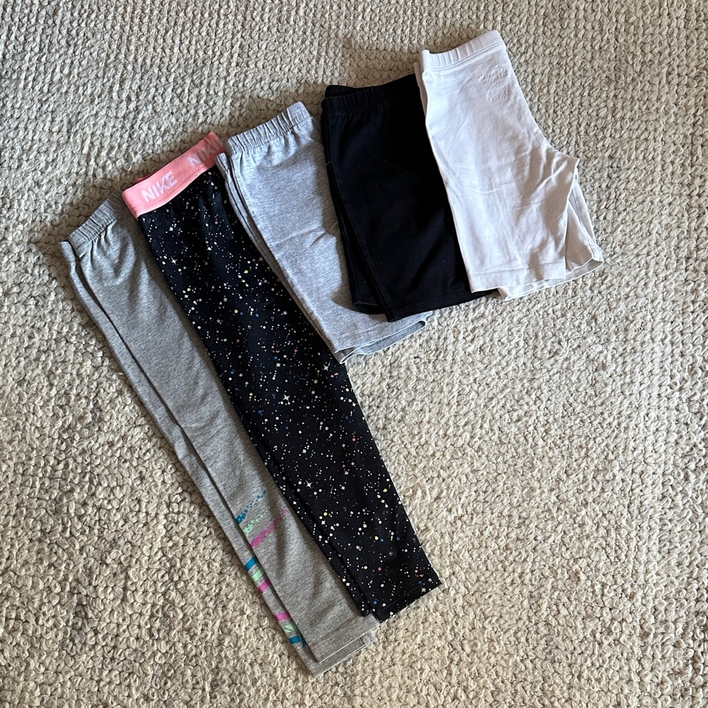 Kids' Leggings Set - Black, Gray, White, Printed